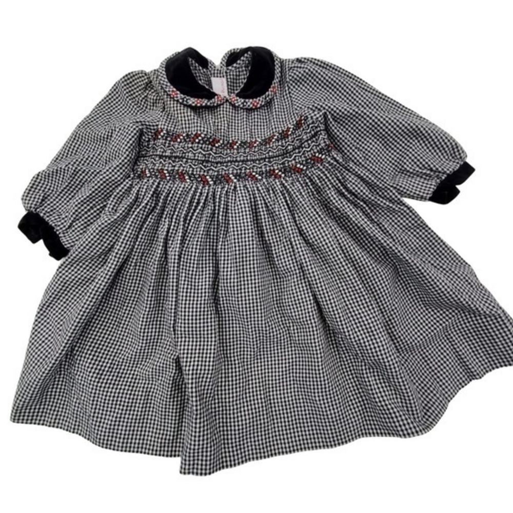 Lord & Taylor Growing Up‎ Dress 4 Vintage Black Whi